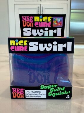 Nee Doh Nice Cube Swirl - Purple & Blue Swirl - Rare 💯authentic NEW IN BOX!!!
